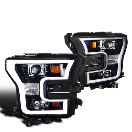 Spec-D Tuning 15-Up Ford F150 LED Rim Projector Headlights 2LHP-F15015G-TM